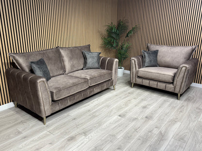 DFS - Cherished Style 3 Seater + Love Chair Sofa Set, Formal Back - RRP £2,399