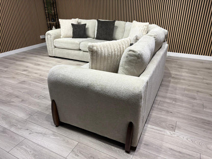 Sofology Marble Arch Style 2 Corner 2 Large Fabric Corner Sofa, Stone - RRP £3,129