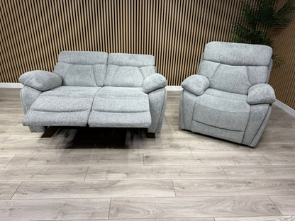 Havana Fabric 2 Seater Sofa + Armchair Power Recliner Sofa Set - RRP £3298