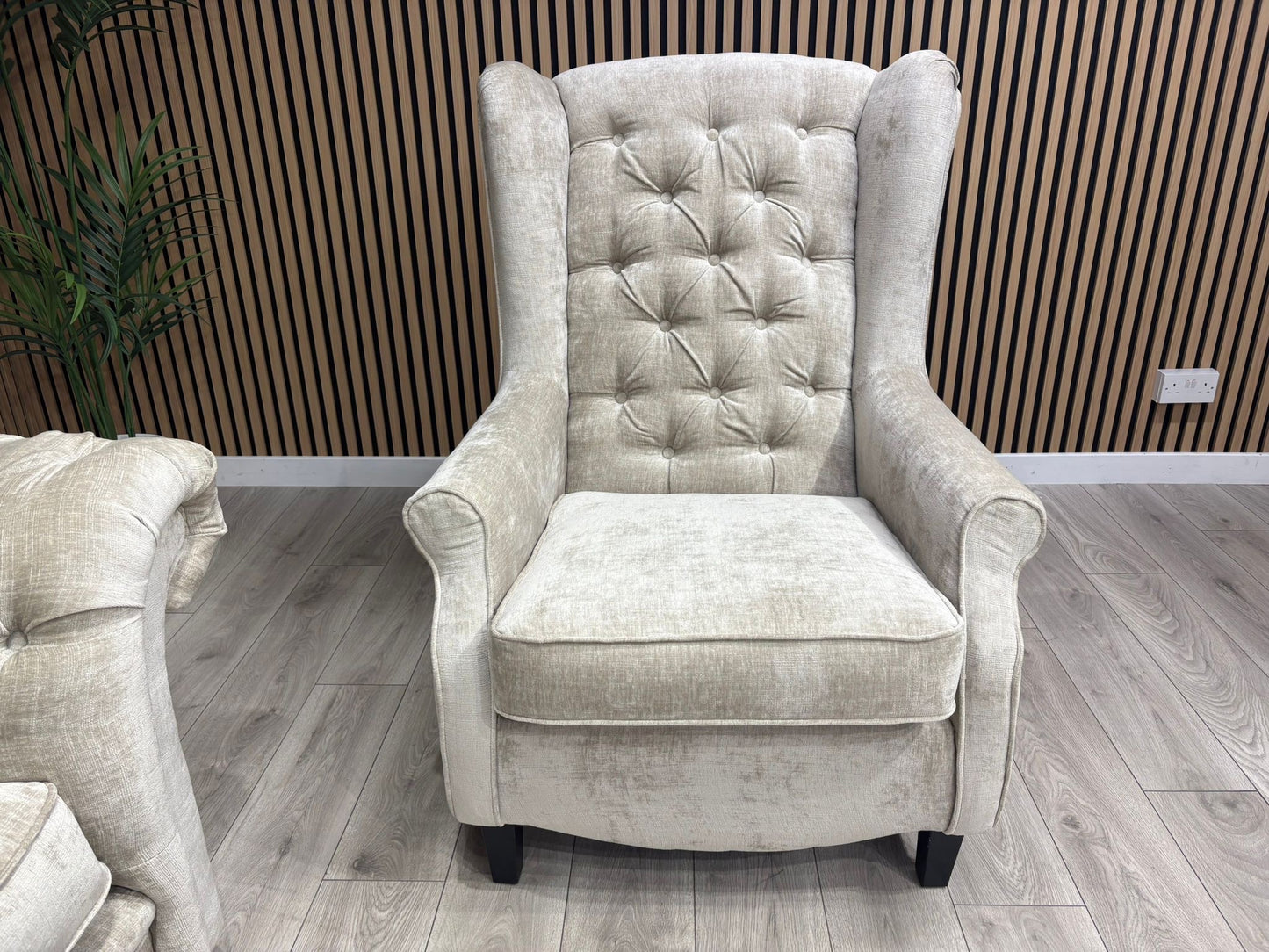 Victoria Fabric 3 Seater Sofa + Wingback Chair Set - RRP £3198