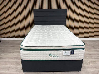 Sleep Nature 1000 Pillow Top Divan Bed Set + Headboard. Available in all sizes