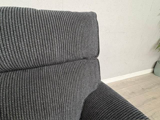 Atlanta - Fabric 2 Seater Sofa with Power Recliners, Coda Black - RRP £1079