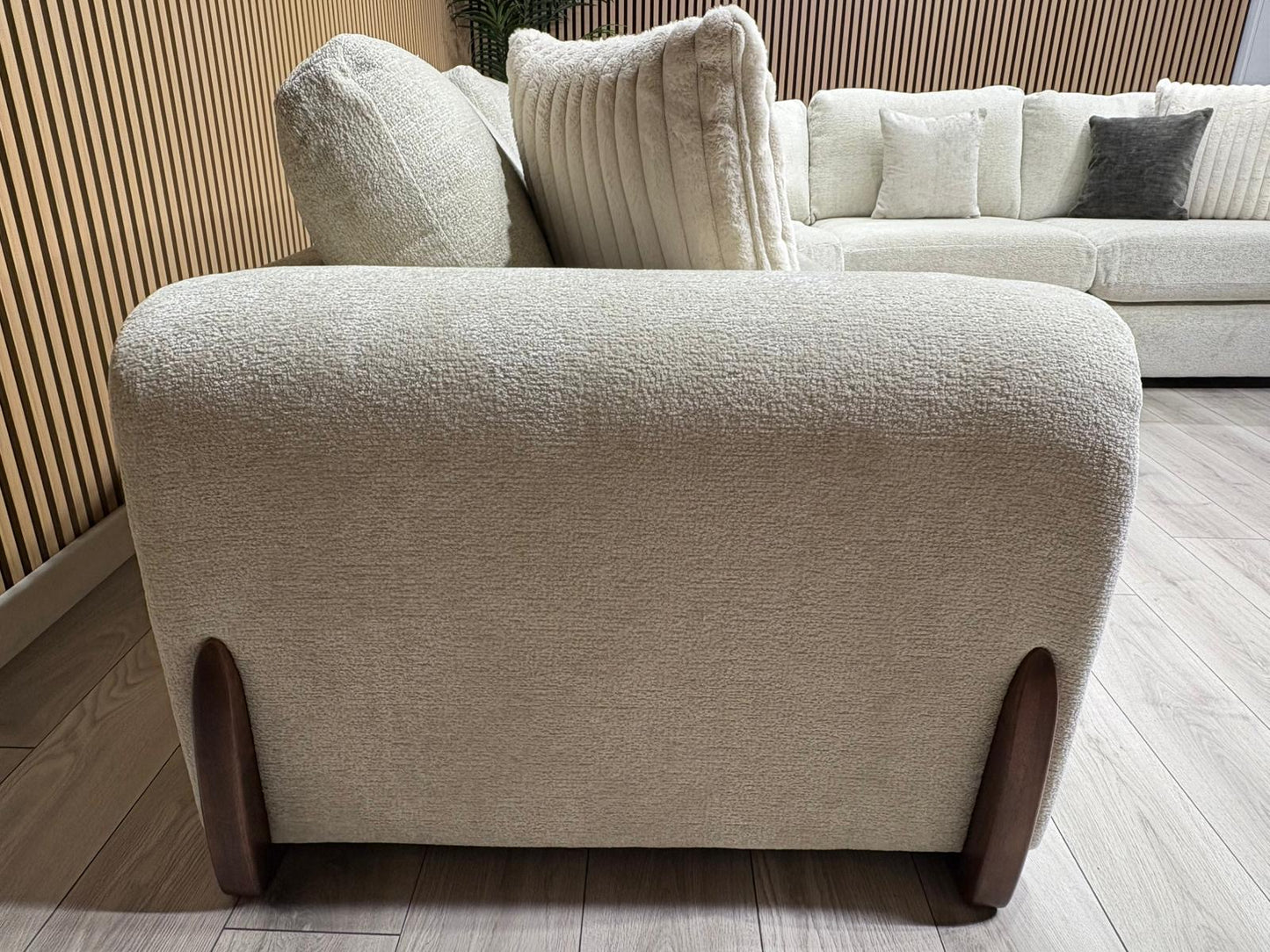 Sofology Marble Arch Style 2 Corner 2 Large Fabric Corner Sofa, Stone - RRP £3,129