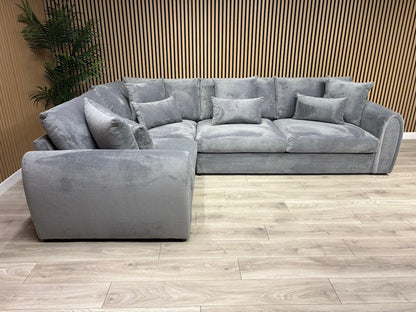 Sofology MARBLE ARCH Style Fabric LHF Corner Sofa, Grey - RRP £3,599