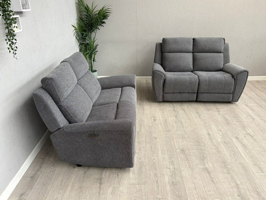 DFS Model Fabric 3 Seater + 2 Seater Power Recliner Sofa - RRP £1958