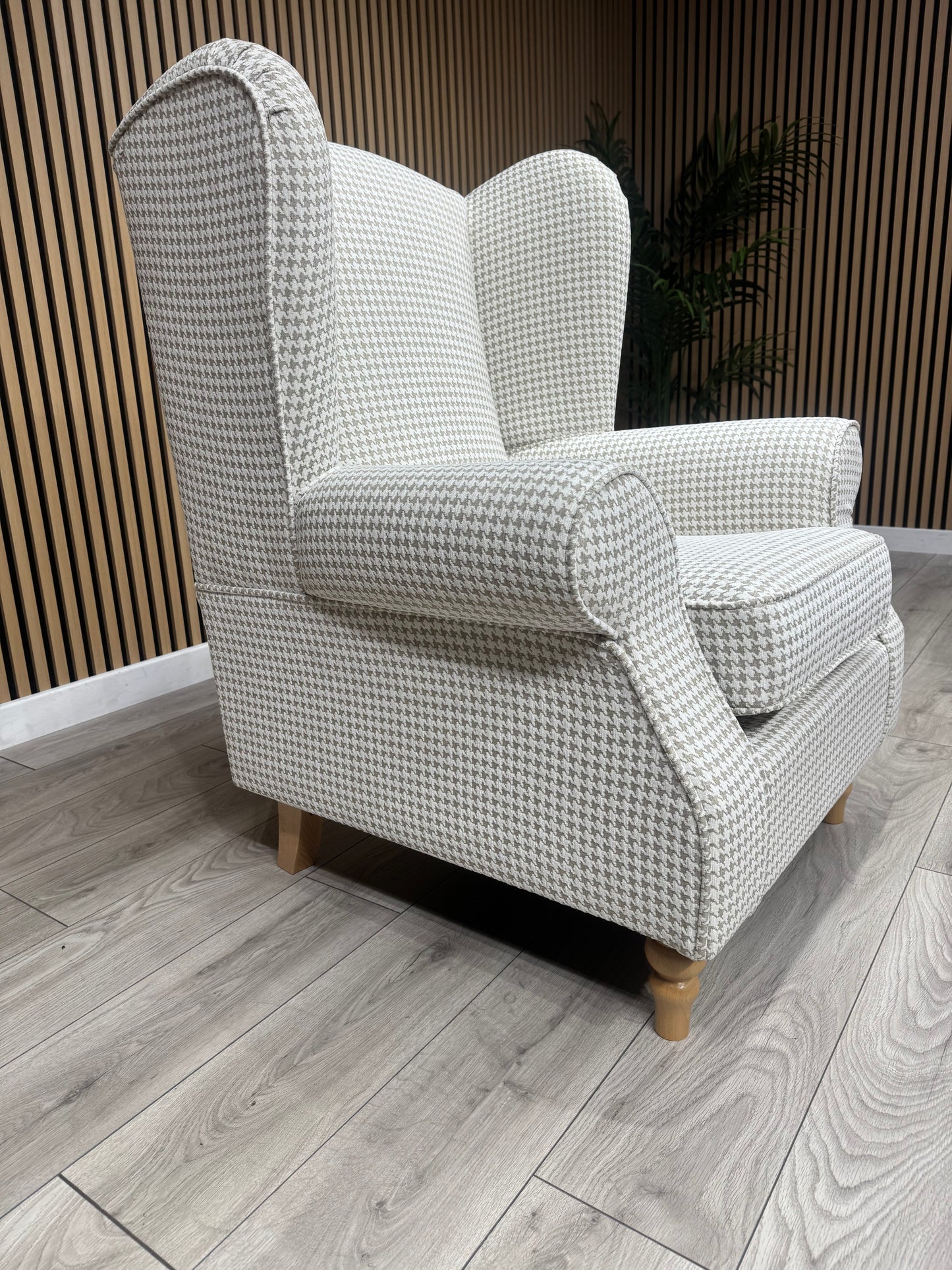 Habitat Fabric Wingback Chair / Armchair, Linen - RRP £999