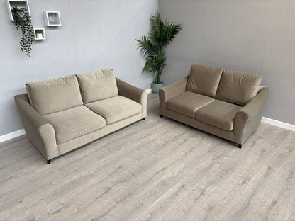 Laura Ashley BASLOW Style Fabric 3 Seater + 2 Seater Sofa Set - RRP £2,800