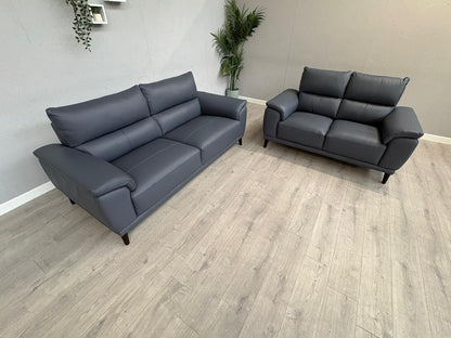Furniture Village - Morgan 3 Seater + 2 Seater Leather Sofa Set RRP £2890