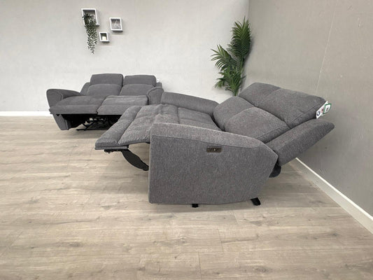 DFS Model Fabric 3 Seater + 2 Seater Power Recliner Sofa - RRP £1958
