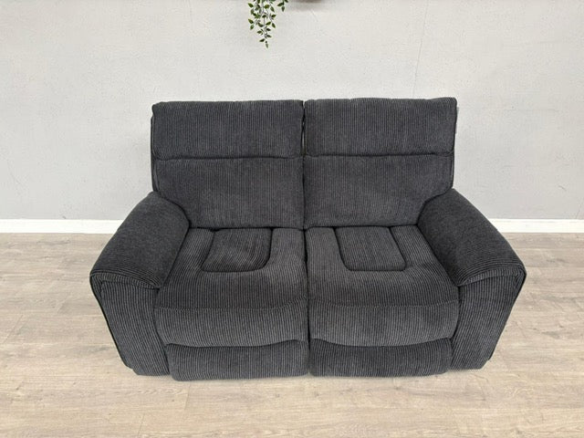 Atlanta - Fabric 2 Seater Sofa with Power Recliners, Coda Black - RRP £1079