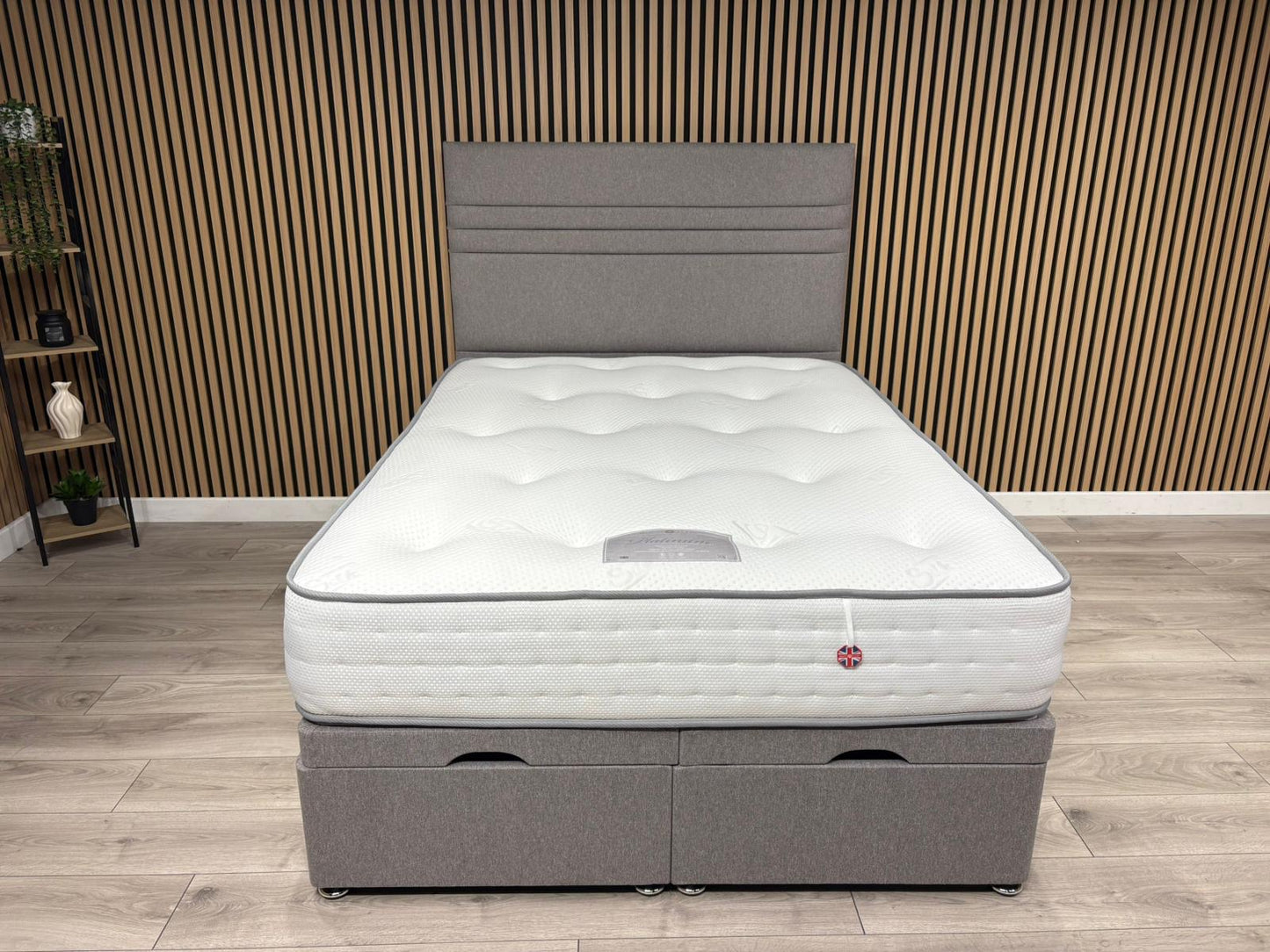 Platinum 1500 Ottoman Divan Bed Set + Headboard. Available in all sizes