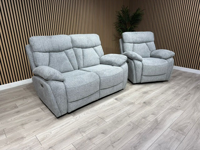 Havana Fabric 2 Seater Sofa + Armchair Power Recliner Sofa Set - RRP £3298