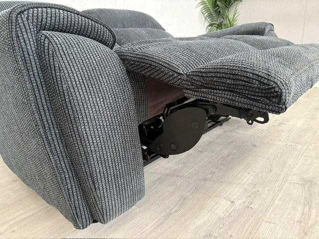 Atlanta - Fabric 2 Seater Sofa with Power Recliners, Coda Black - RRP £1079