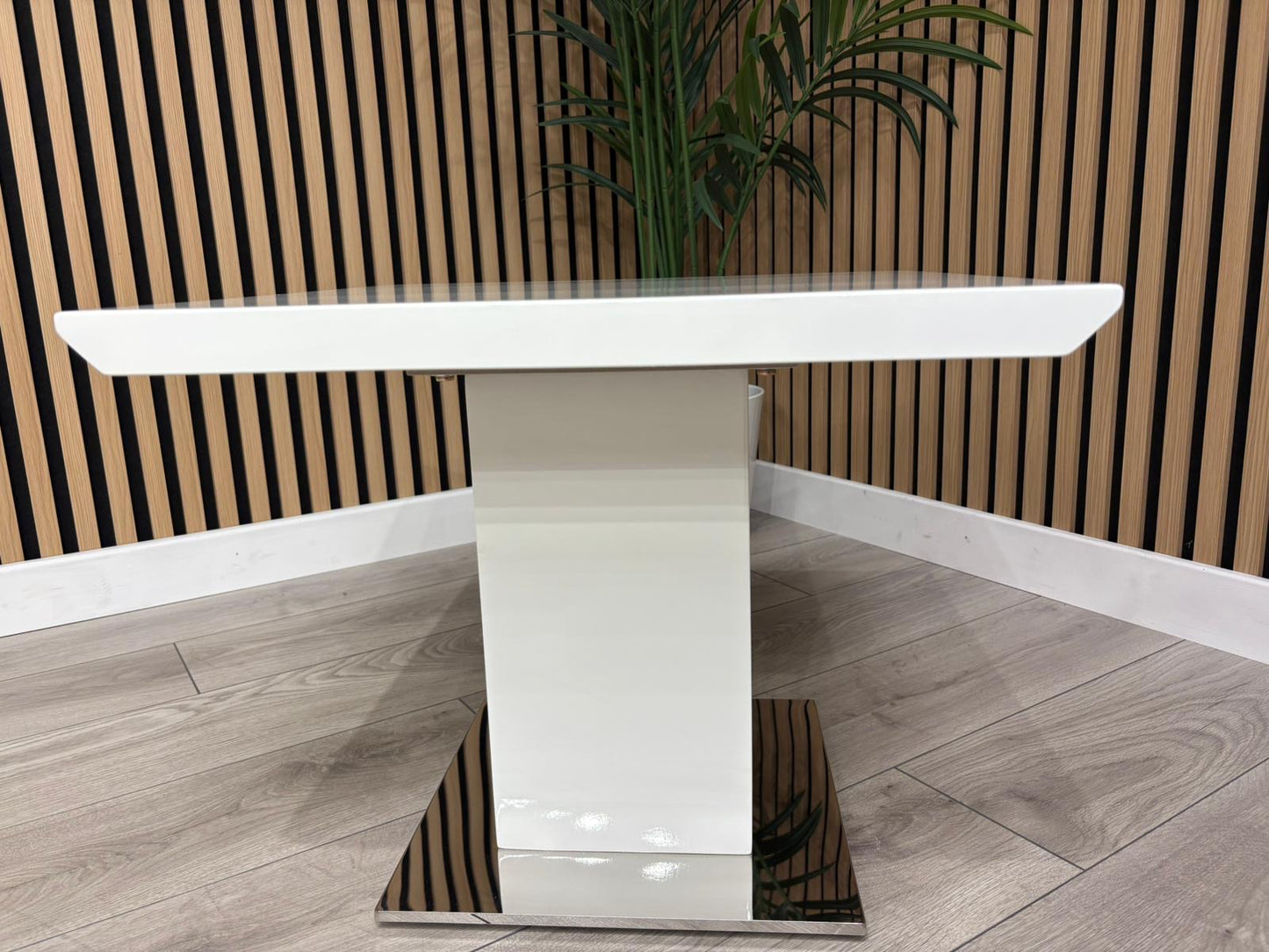 NEXT Sample - Grigio Gloss Square End Table - RRP £229