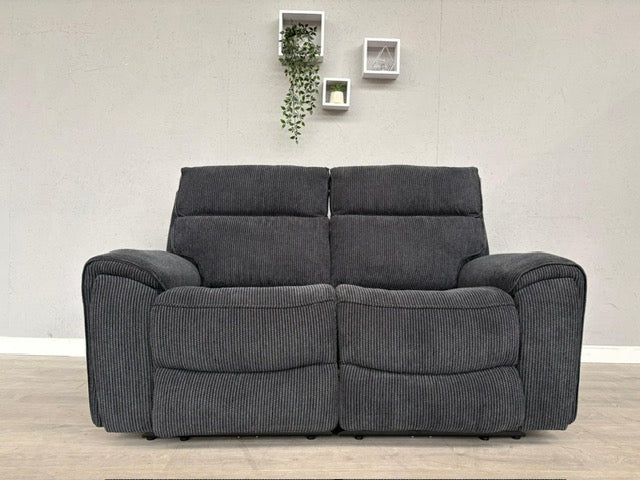 Atlanta - Fabric 2 Seater Sofa with Power Recliners, Coda Black - RRP £1079