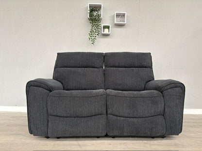 Atlanta - Fabric 2 Seater Sofa with Power Recliners, Coda Black - RRP £1079