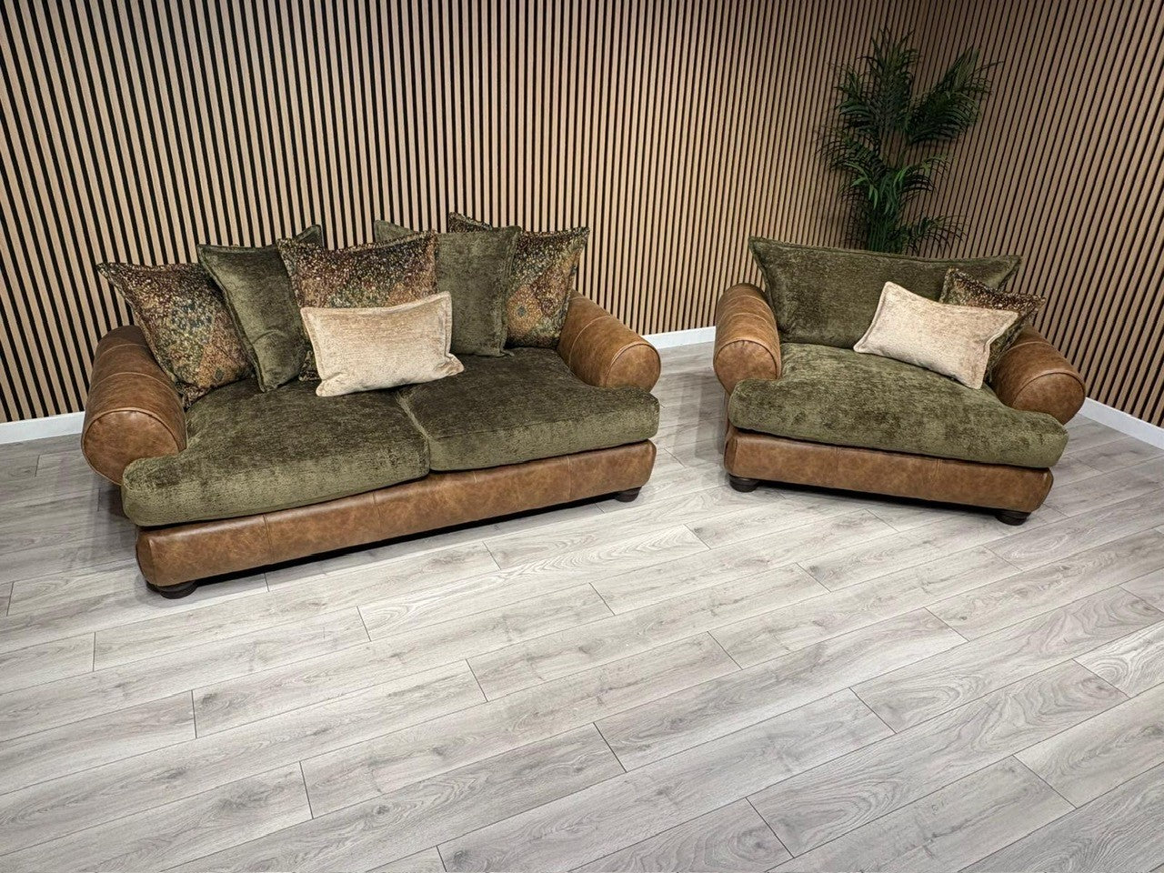 Viscount Fabric 3 Seater Sofa + Love Chair Set - RRP £3898