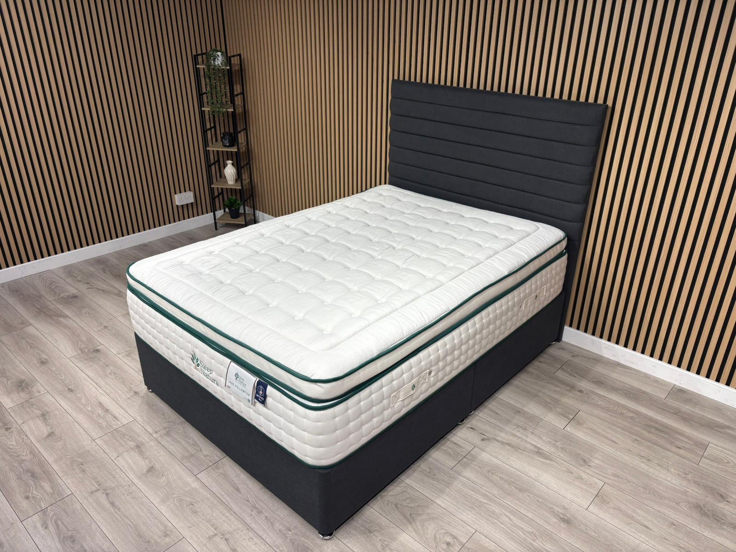 Sleep Nature 1000 Pillow Top Divan Bed Set + Headboard. Available in all sizes