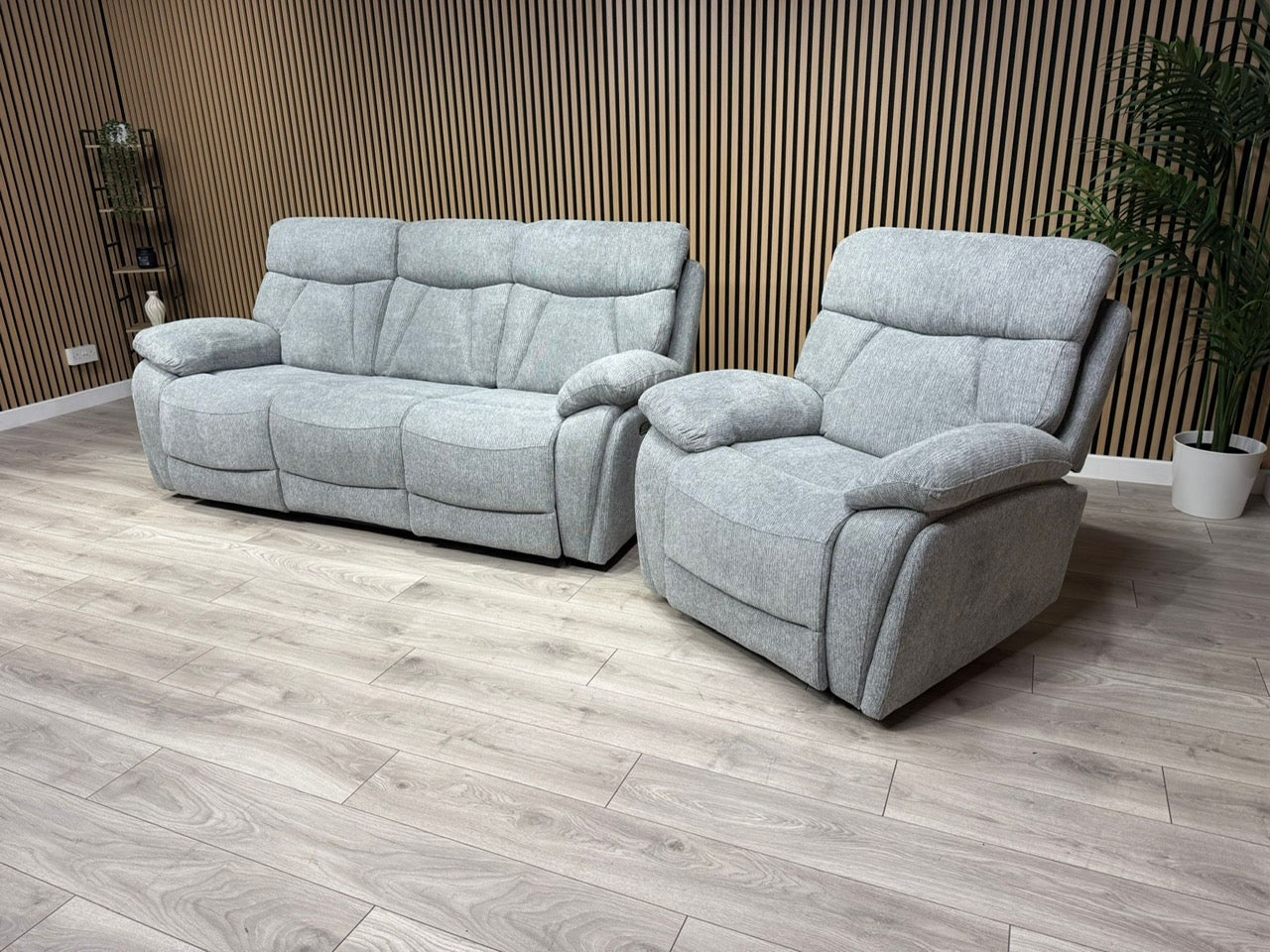 Havana Fabric 3 Seater + Armchair Power Recliner Sofa Set - RRP £3398