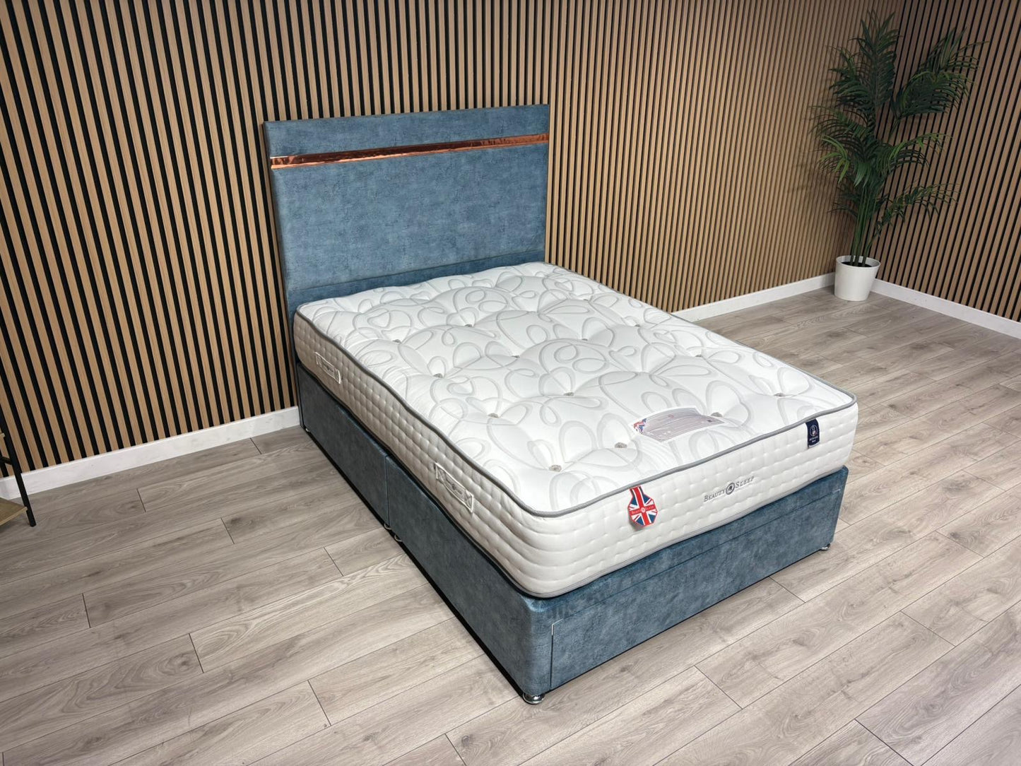 Elegant 3000 Pocket Divan Bed Set + Headboard. Available in all sizes