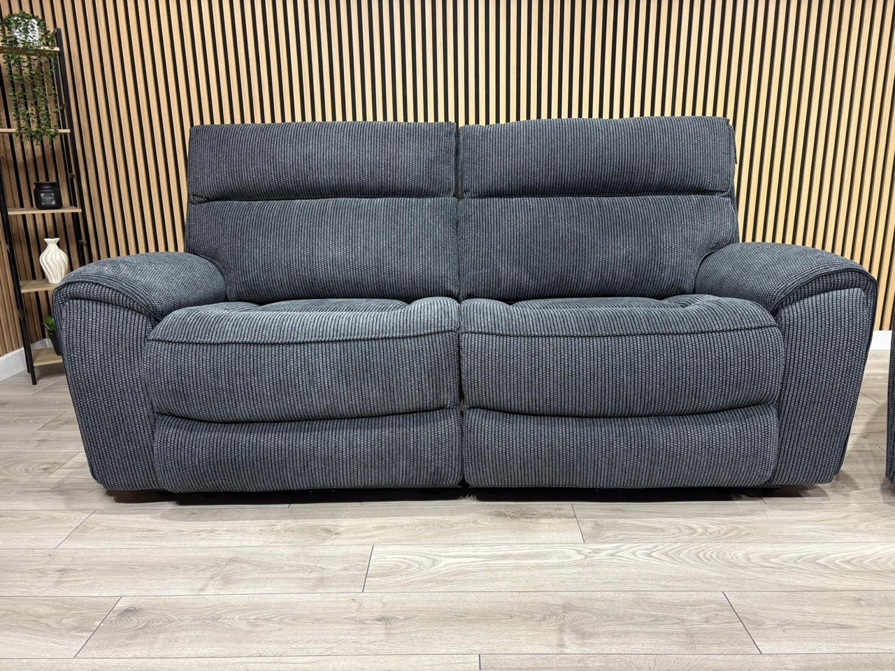 Atlanta - Fabric 3+2 Seater Sofa Set with Power Recliners, Coda Black - RRP £2478