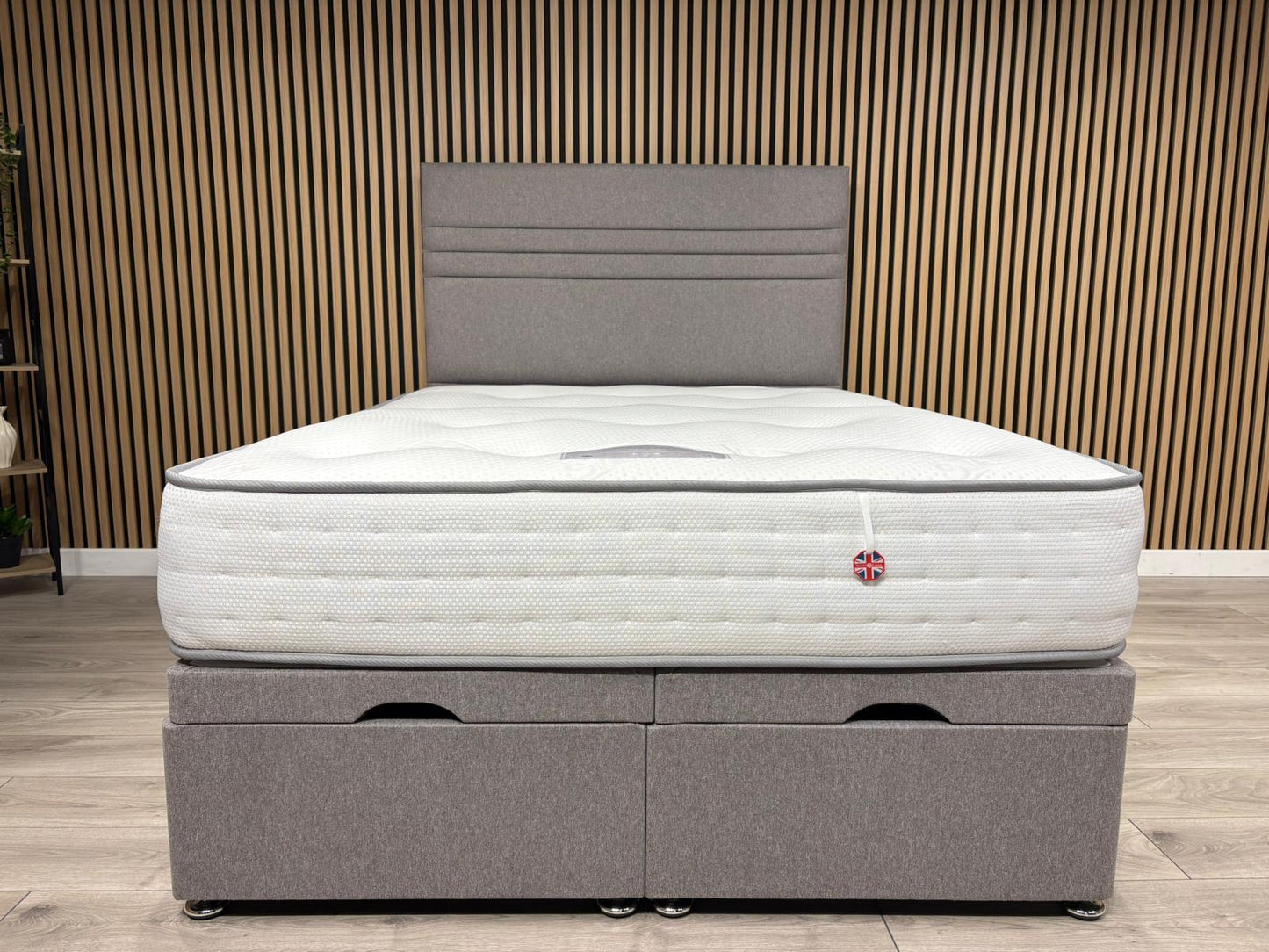 Platinum 1500 Ottoman Divan Bed Set + Headboard. Available in all sizes