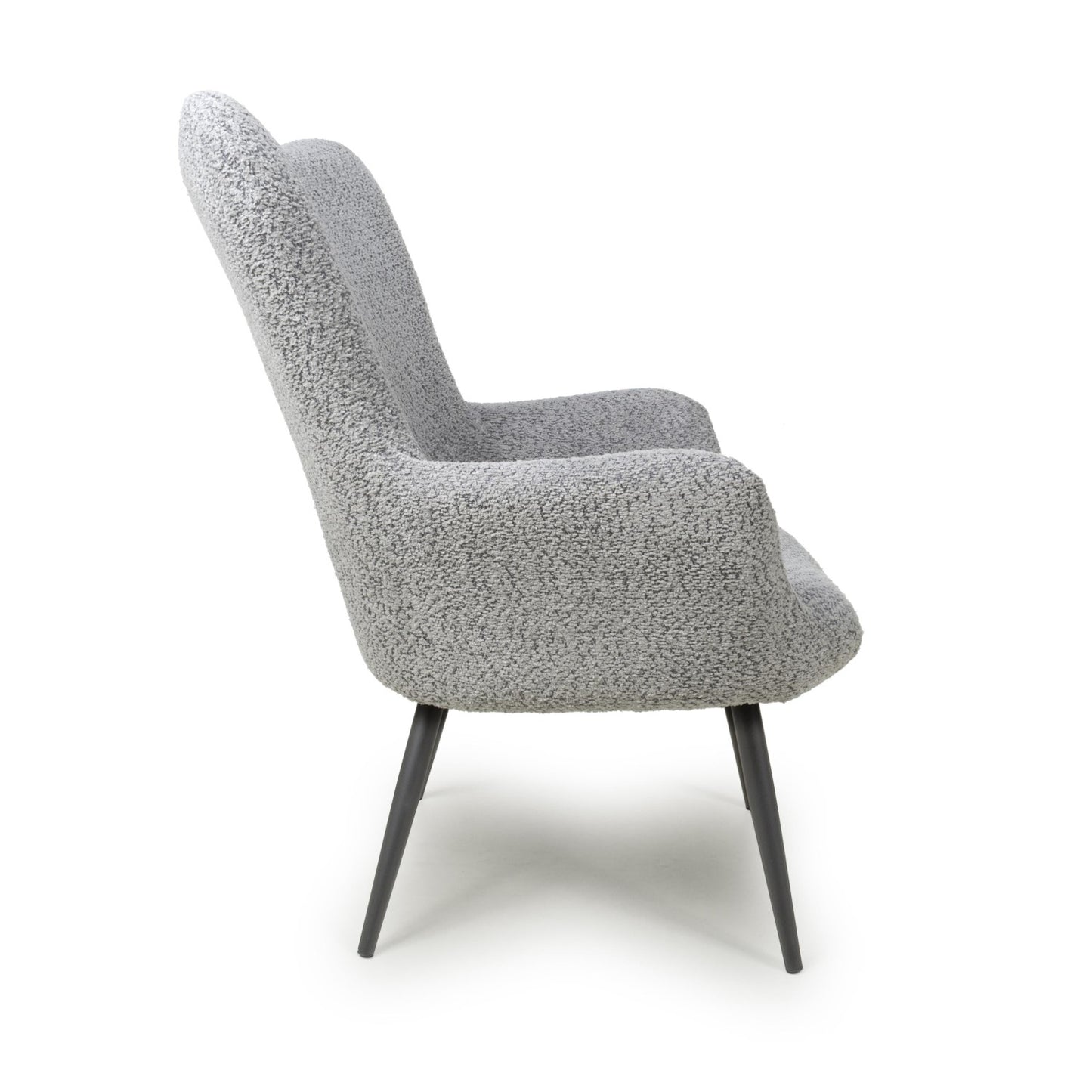 Bordeaux Textured Chenille Effect Grey Armchair