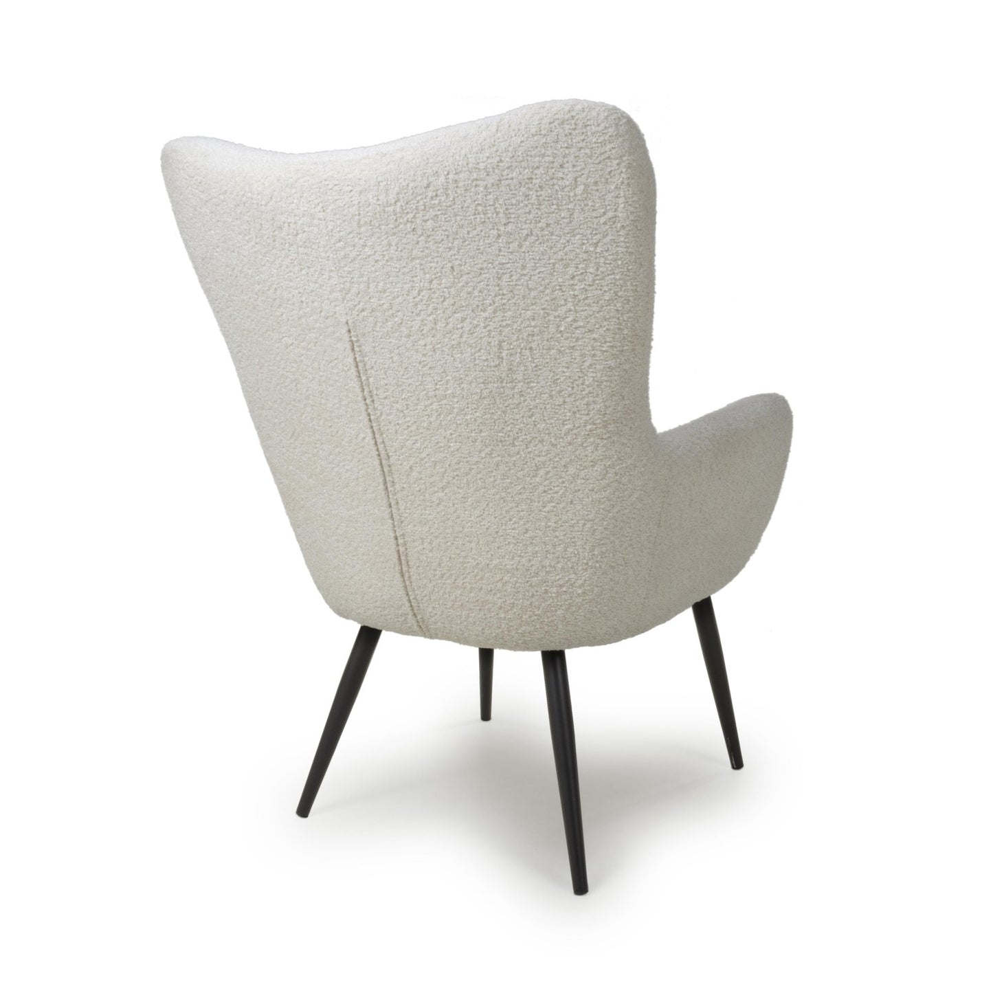 Bordeaux White Textured Fabric Armchair