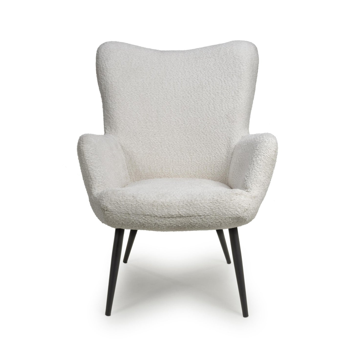 Bordeaux White Textured Fabric Armchair