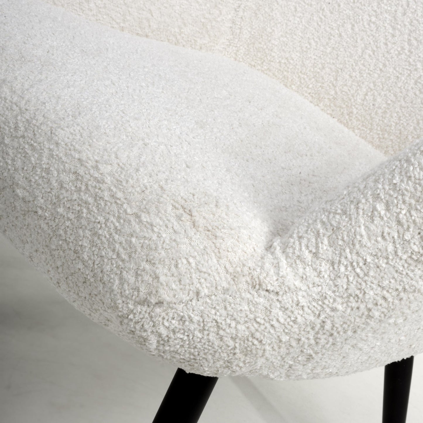 Bordeaux White Textured Fabric Armchair