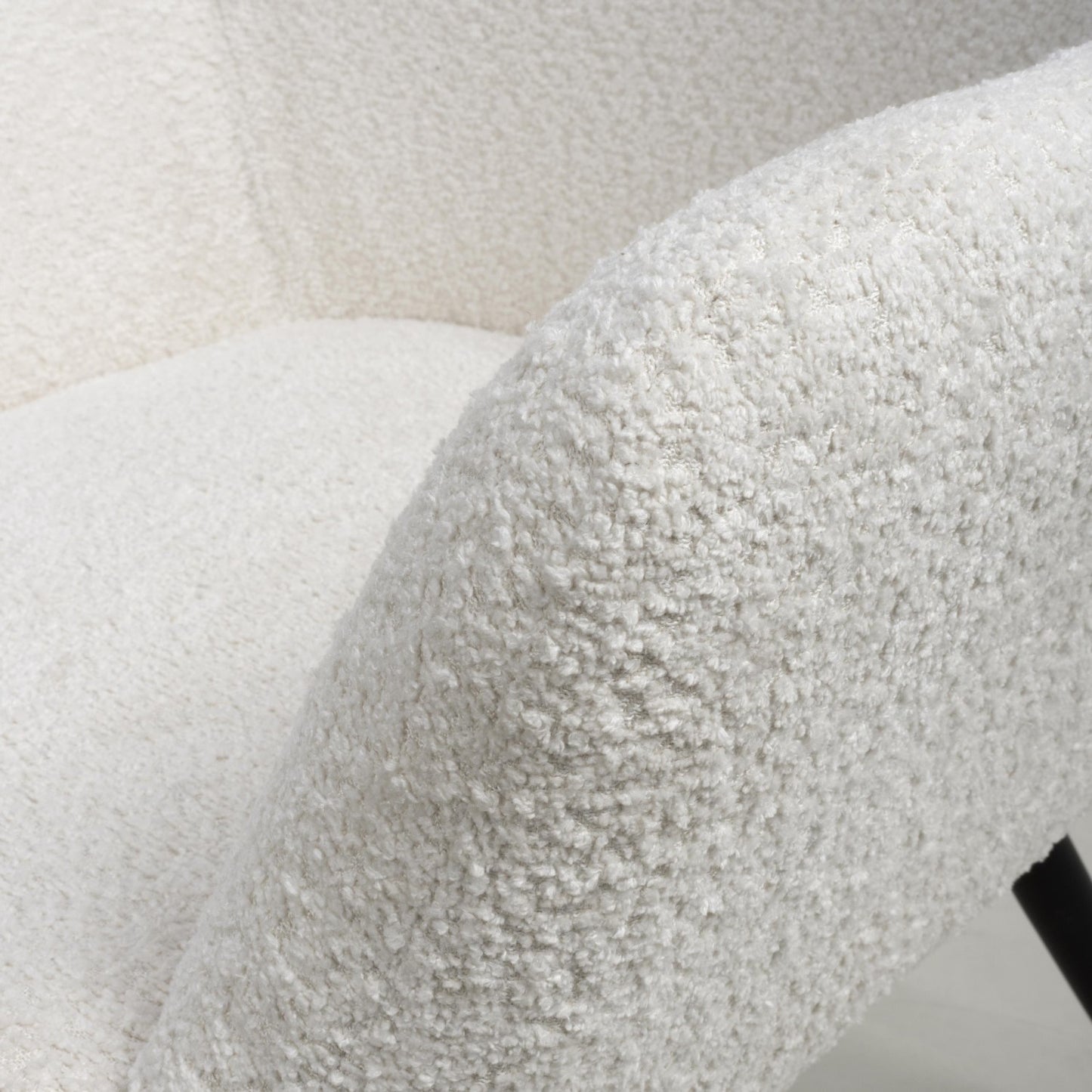 Bordeaux White Textured Fabric Armchair
