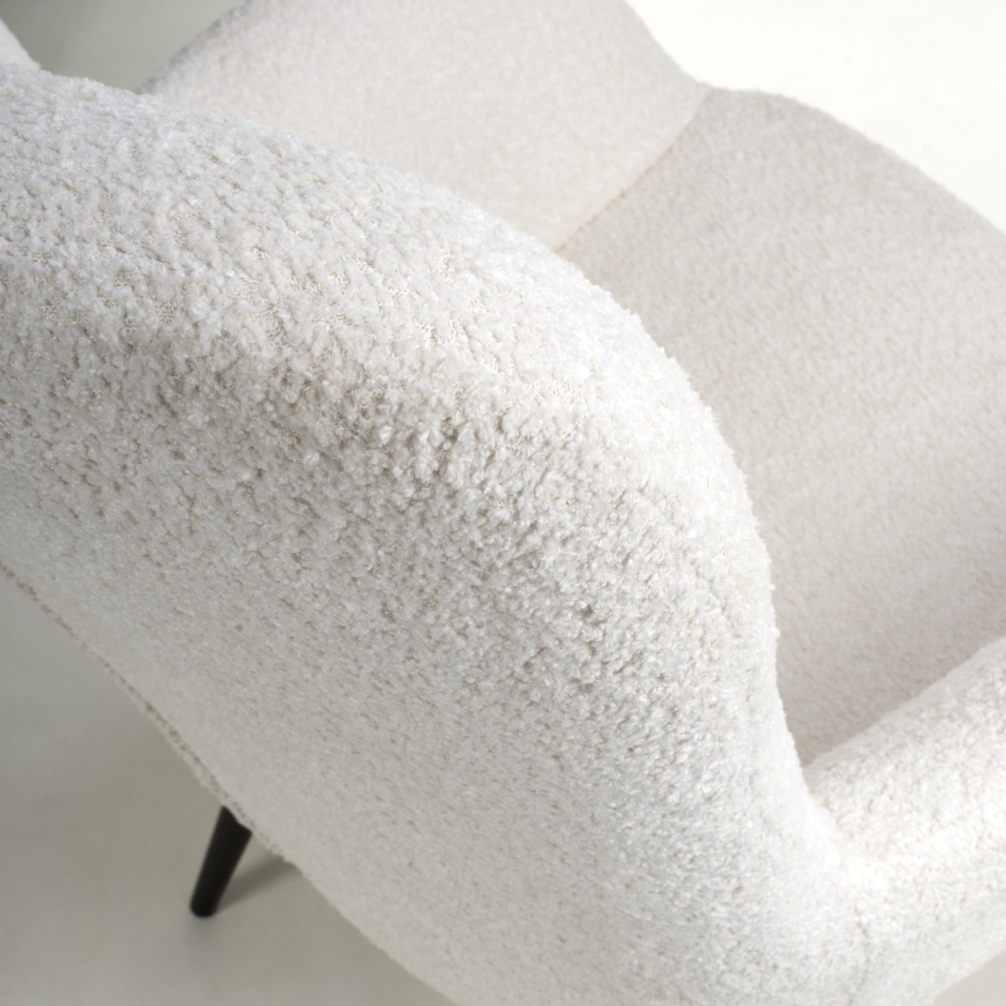 Bordeaux White Textured Fabric Armchair