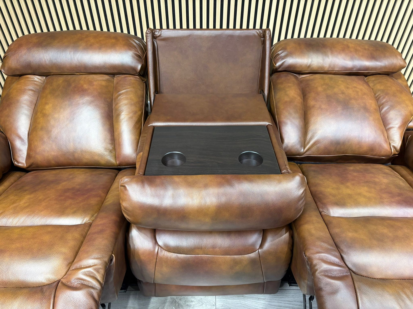 DFS Bravado Leather 3 Seater + 2 Seater Sofa Set, Power Recliners RRP: £3898