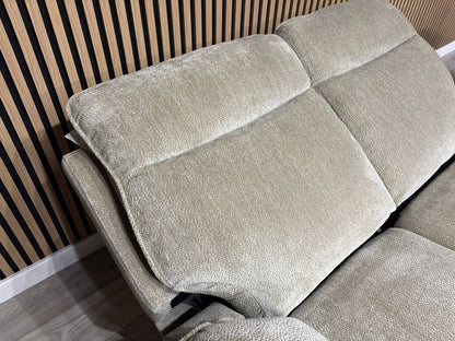 DFS Sample - Cadenza Style Fabric 2 Seater + Armchair Power Sofa Set - RRP £2488
