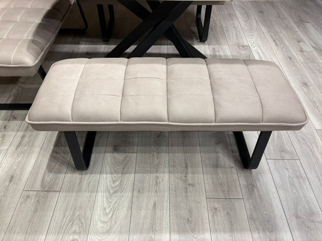 Furniture Village- LIMA Fabric Corner Bench + Dining Table Set, RRP: £1998