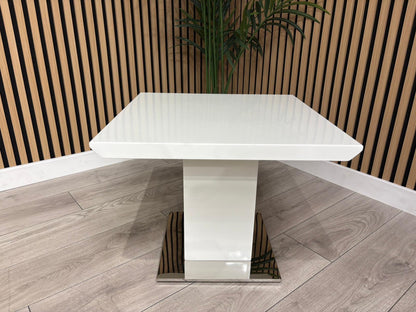 NEXT Sample - Grigio Gloss Square End Table - RRP £229