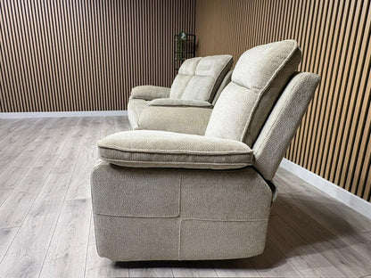 DFS Sample - Cadenza Style Fabric 2 Seater + Armchair Power Sofa Set - RRP £2488
