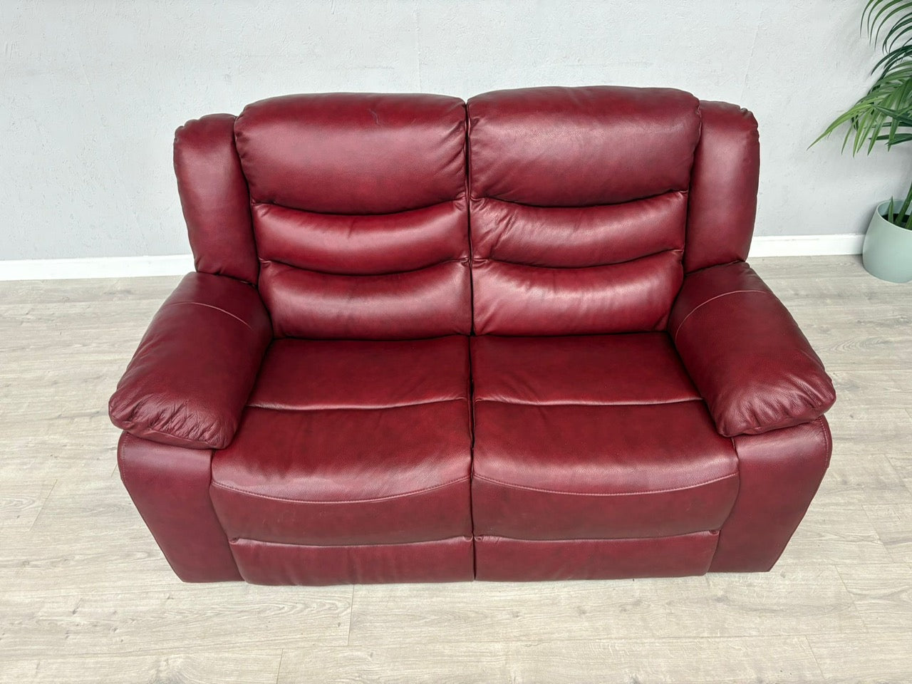 OakFurnitureLand Static Leather 2 Seater Sofa - RRP £1299