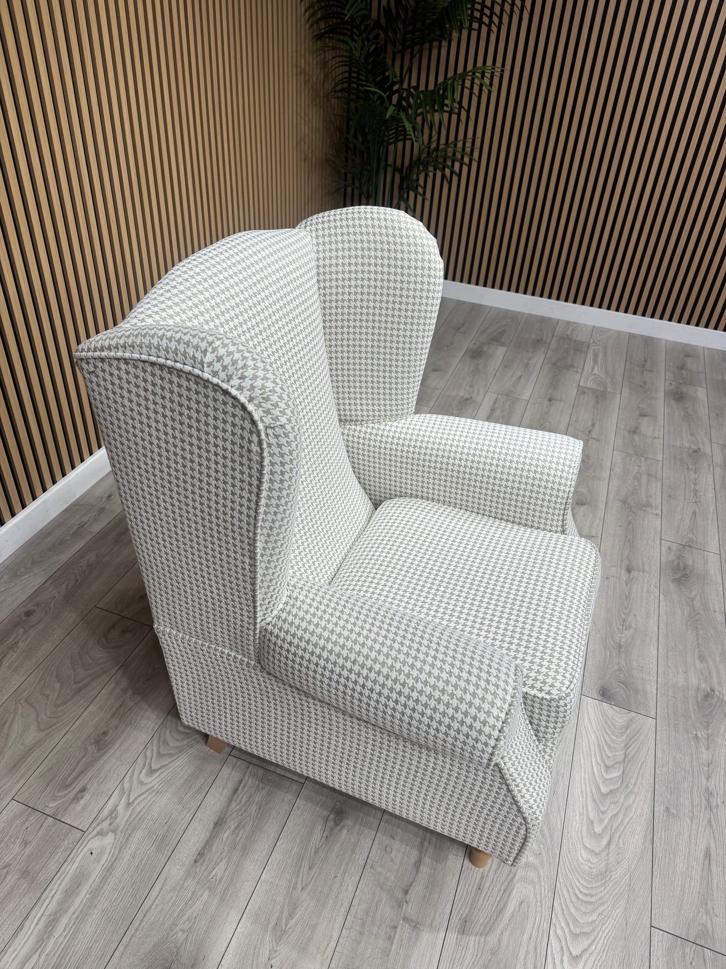 Habitat Fabric Wingback Chair / Armchair, Linen - RRP £999