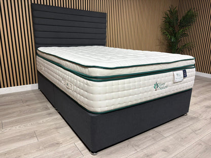 Sleep Nature 1000 Pillow Top Divan Bed Set + Headboard. Available in all sizes
