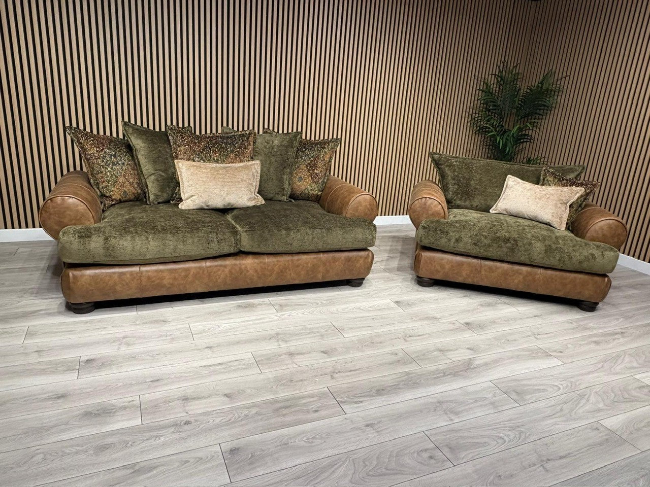 Viscount Fabric 3 Seater Sofa + Love Chair Set - RRP £3898