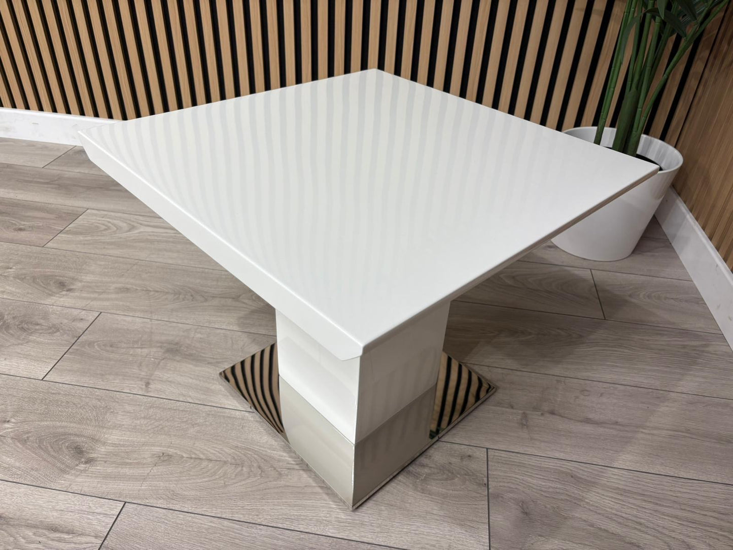 NEXT Sample - Grigio Gloss Square End Table - RRP £229