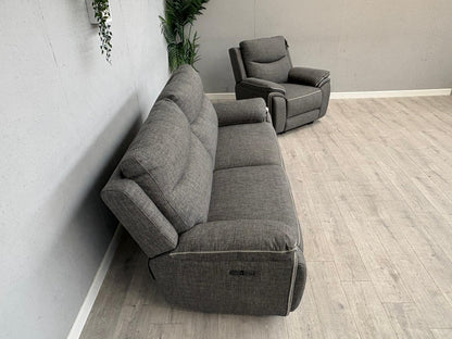 DFS - Trek Power Recliner 3 Seater Sofa + Armchair - RRP £1978