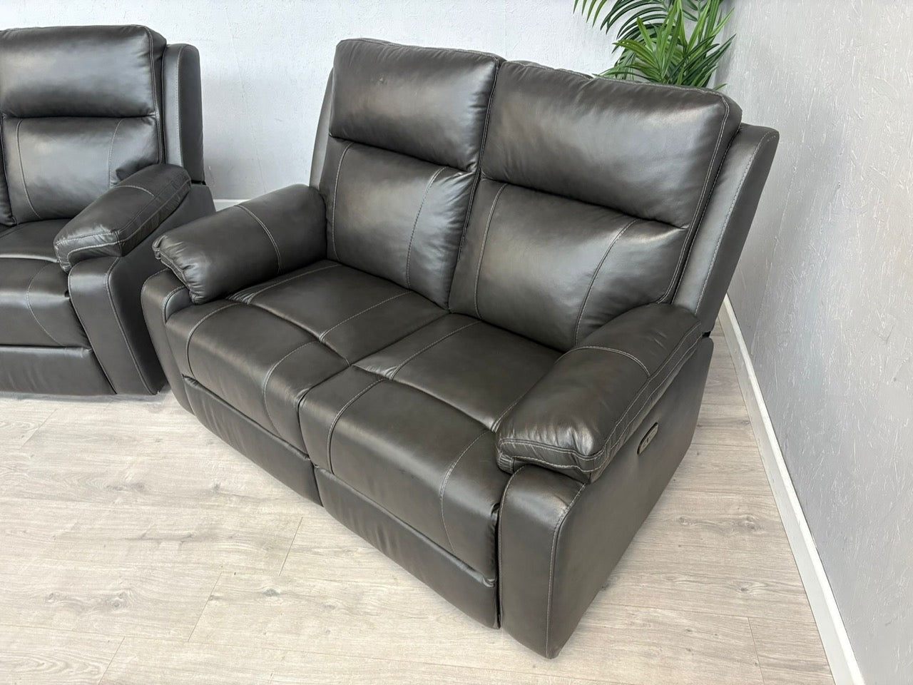 DFS Leather 3 Seater + 2 Seater Power Recliner Sofa Set - RRP £2598