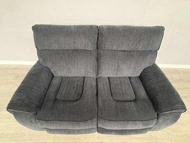 Atlanta - Fabric 2 Seater Sofa with Power Recliners, Coda Black - RRP £1079