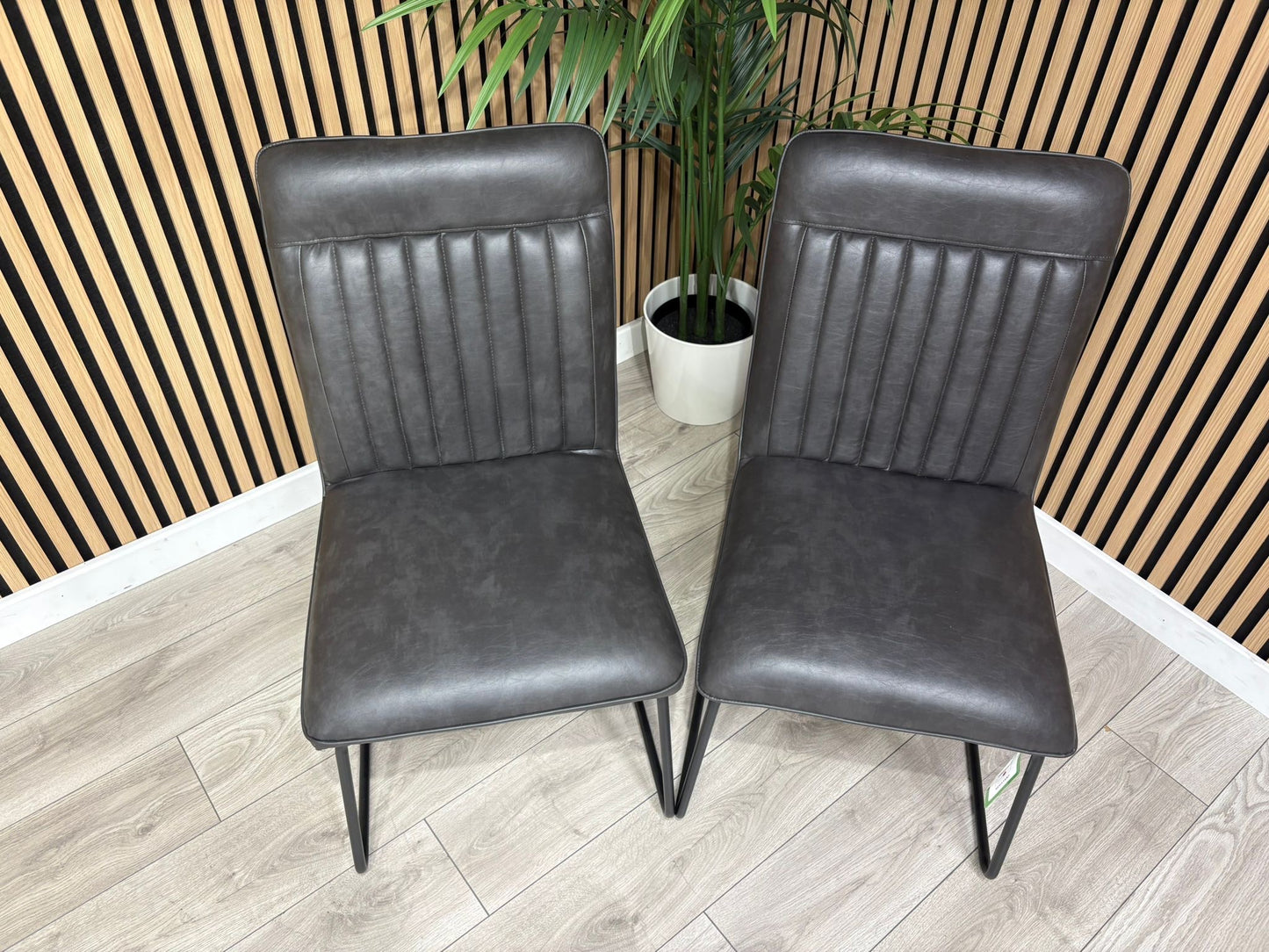 NEXT Sample - New Bronx Leather Dining Chairs