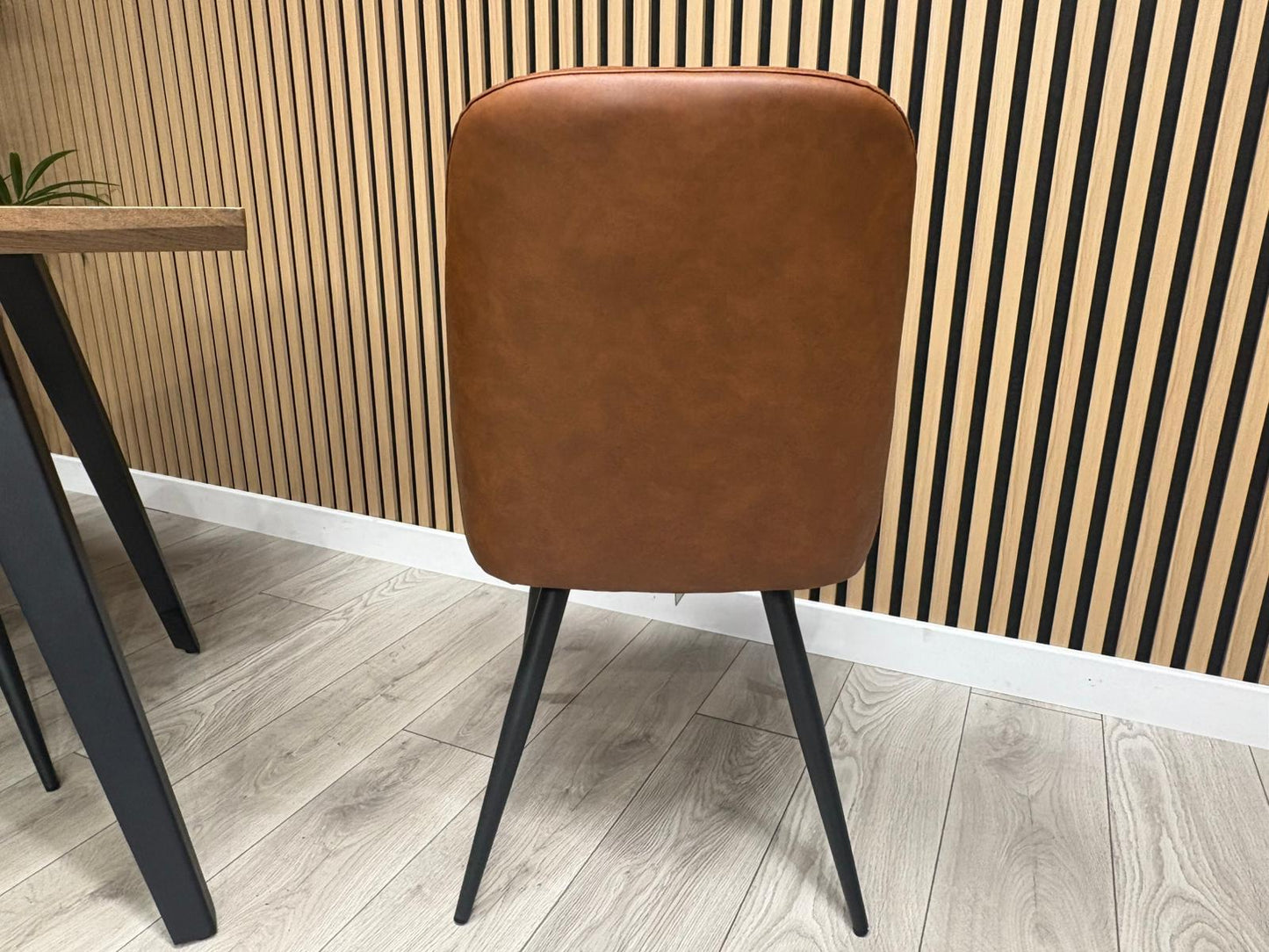 NEXT Sample - Corrine Industrial Dining Table + 4 leather effect chairs - RRP £1899