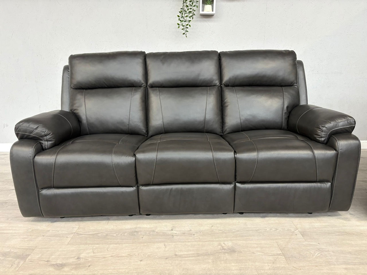 DFS Leather 3 Seater + 2 Seater Power Recliner Sofa Set - RRP £2598