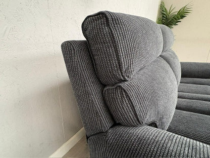 Atlanta - Fabric 2 Seater Sofa with Power Recliners, Coda Black - RRP £1079
