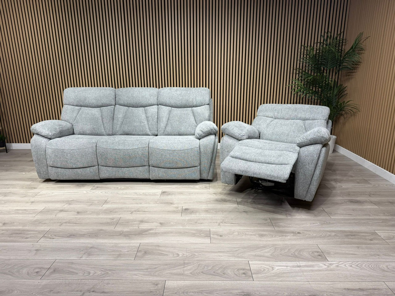 Havana Fabric 3 Seater + Armchair Power Recliner Sofa Set - RRP £3398